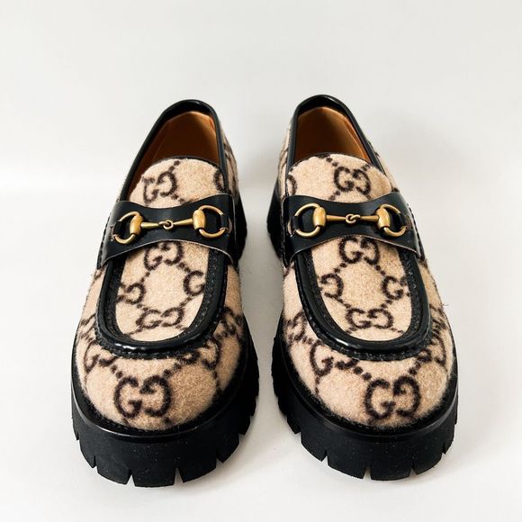 Gucci Horsebit Loafer GG Lug Sole Wool Cordovan Lux Monogram main image 7